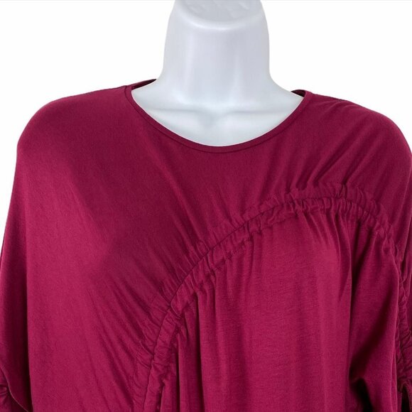 Asos Dress Scrunched Viscose Elastane Raspberry St - Picture 3 of 6